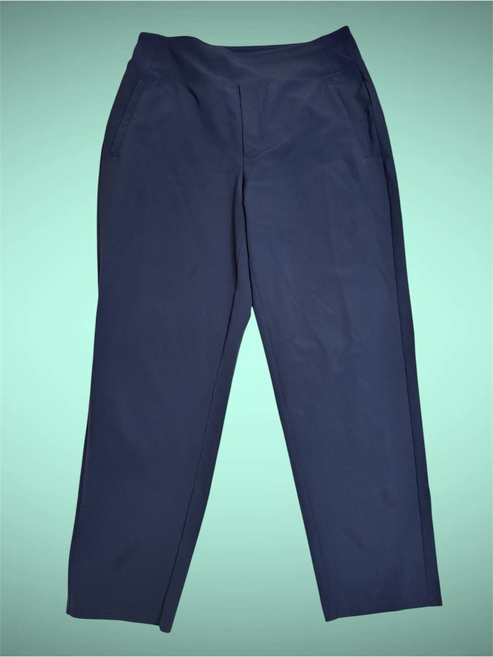 Athleta Women’s Like New Dark Navy Straight-Leg Trousers sz 12